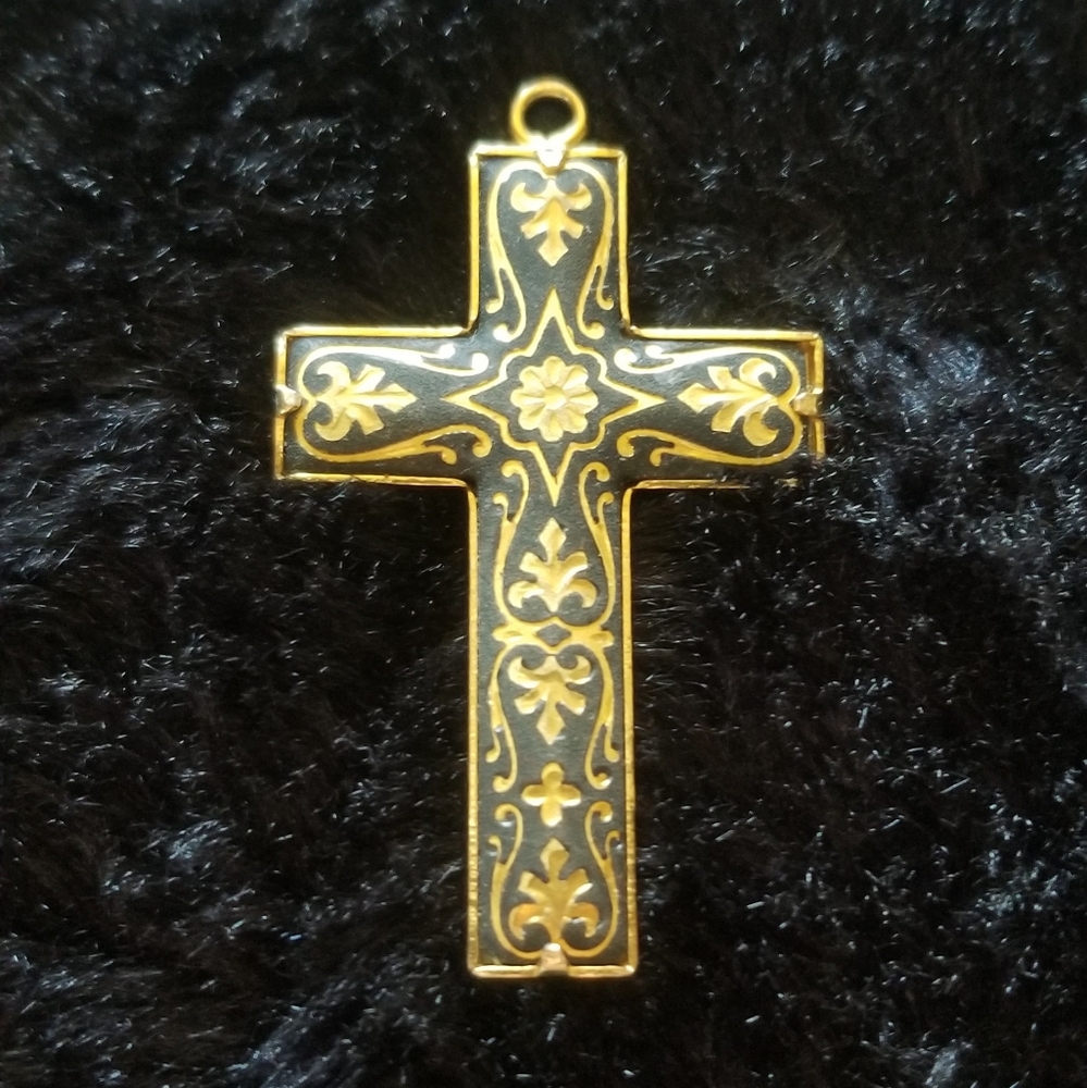 💥FIRM💥Antique Damascene Cross Pendant